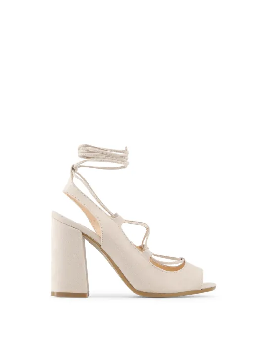 Beige Braun LINDA_BEIGE High Heel Sandalette