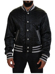 Jackets Sleek Black Bomber Jacket 4.350,00 € 8057142182196 | Planet-Deluxe