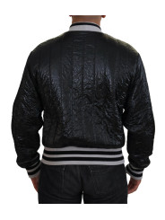 Jackets Sleek Black Bomber Jacket 4.350,00 € 8057142182196 | Planet-Deluxe