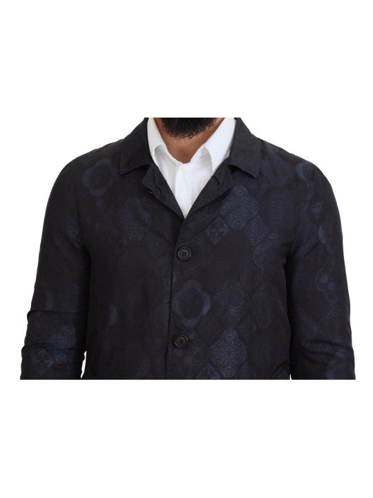 Jackets Exquisite Patterned Blue Coat Jacket 1.120,00 € 8050246186930 | Planet-Deluxe
