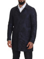Jackets Exquisite Patterned Blue Coat Jacket 1.120,00 € 8050246186930 | Planet-Deluxe