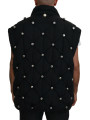 Jackets Elegant Black Sleeveless Vest Jacket 6.860,00 € 8057142455047 | Planet-Deluxe