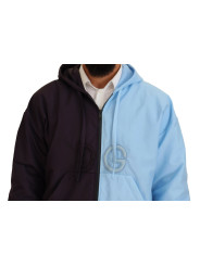 Jackets Elegant Hooded Blue Jacket - Full Zipper Closure 5.470,00 € 8057142078970 | Planet-Deluxe