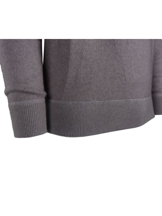 Sweaters Elegant Gray Cashmere Crew Neck Sweater 620,00 € 8050246662731 | Planet-Deluxe