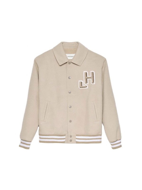 Jackets & Coats Chic Hazelnut Beige Bomber Jacket - Collegial Style 590,00 € 8059975577927 | Planet-Deluxe