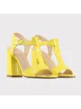 Gelbe High-Heel Sandalette aus Italien