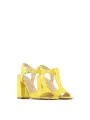 Gelbe Damen Sandalette mit Absatz