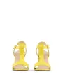Gelbe Italienische Damensandalen mit Riemchen