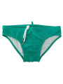 Swimwear Chic Green Swim Briefs with White Logo 300,00 € 8032674645715 | Planet-Deluxe