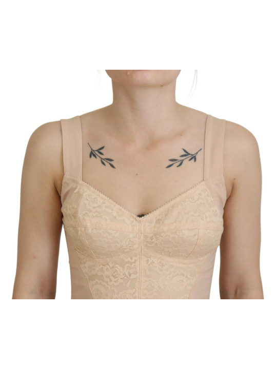 Tops & T-Shirts Elegant Beige Bustier Corset Top 1.260,00 € 8054319560290 | Planet-Deluxe