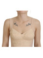 Tops & T-Shirts Elegant Beige Bustier Corset Top 1.260,00 € 8054319560290 | Planet-Deluxe