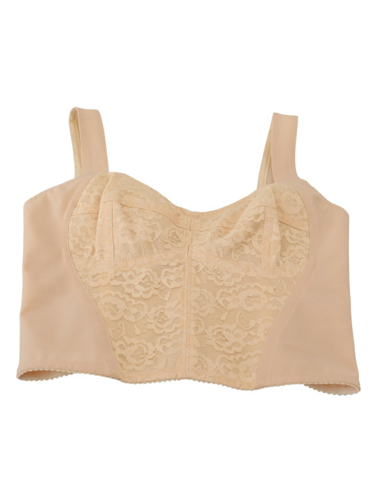 Tops & T-Shirts Elegant Beige Bustier Corset Top 1.260,00 € 8054319560290 | Planet-Deluxe