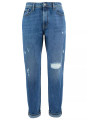 Jeans & Pants Timeless Blue Distressed Cotton Denim 150,00 € 8050716349896 | Planet-Deluxe