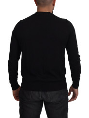 Sweaters Elegant Black Cashmere Cardigan Sweater 2.620,00 € 8050249422943 | Planet-Deluxe