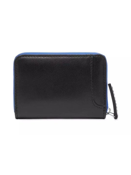 Wallets Sleek Black Leather Card Holder with Blue Accents 220,00 € 8058841259431 | Planet-Deluxe