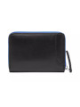 Wallets Sleek Black Leather Card Holder with Blue Accents 220,00 € 8058841259431 | Planet-Deluxe