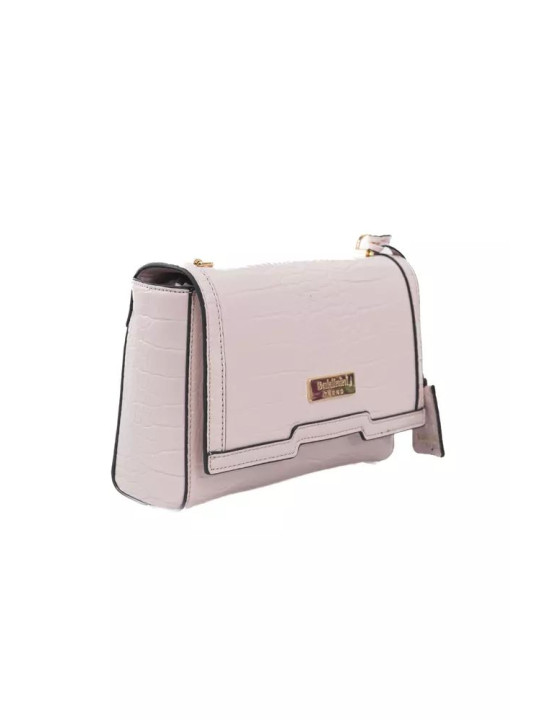 Crossbody Bags Elegant Pink Shoulder Flap Bag with Golden Accents 310,00 € 2000051019929 | Planet-Deluxe