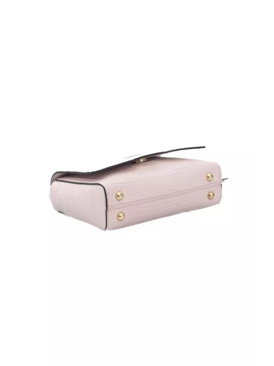 Crossbody Bags Elegant Pink Shoulder Flap Bag with Golden Accents 310,00 € 2000051019929 | Planet-Deluxe