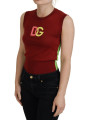 Tops & T-Shirts Elegant Silk Casual Top Red Green 1.810,00 € 8057155547432 | Planet-Deluxe