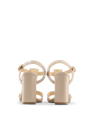 Braun Leder Riemchen Sandalette Italien
