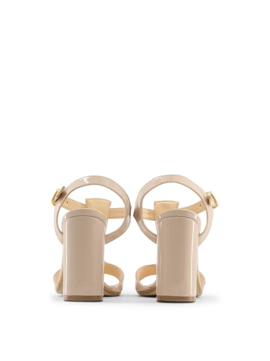 Braun Leder Riemchen Sandalette Italien