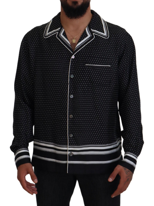 Shirts Elegant Silk Polka Dot Pajama Top 3.510,00 € 8054802539222 | Planet-Deluxe
