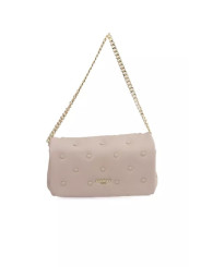 Shoulder Bags Chic Pink Leather Shoulder Bag with Golden Accents 220,00 € 2000050026300 | Planet-Deluxe