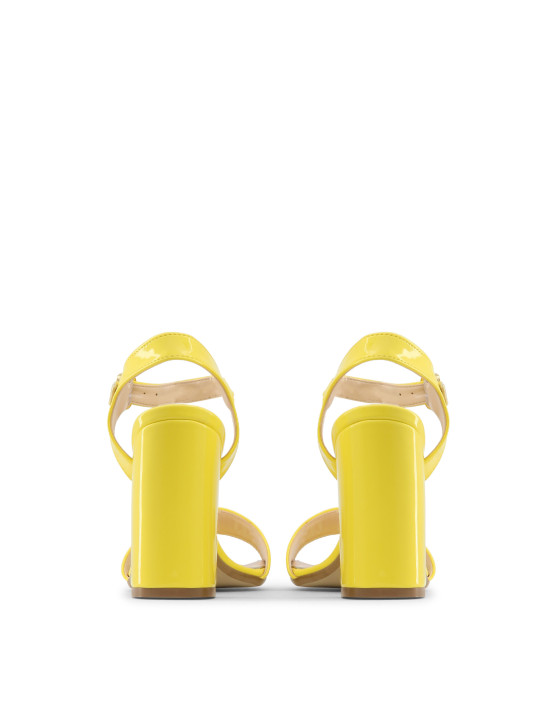 Gelbe italienische Blockabsatz-Sandalette ANGELA_GIALLO