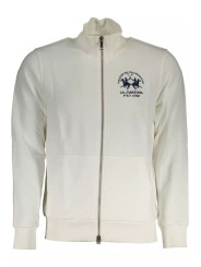 Sweaters Elegant White Zip-Up Sweater with Embroidery 380,00 € 7613431374324 | Planet-Deluxe