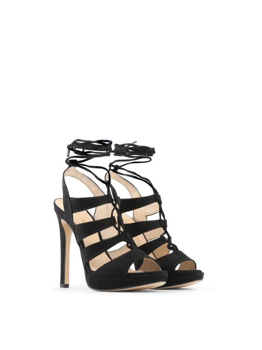 Schwarze Italienische FLAMINIA Sandalette