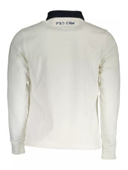 Polo Shirt Elegant Long-Sleeved White Polo with Contrasting Details 270,00 € 7613431373341 | Planet-Deluxe