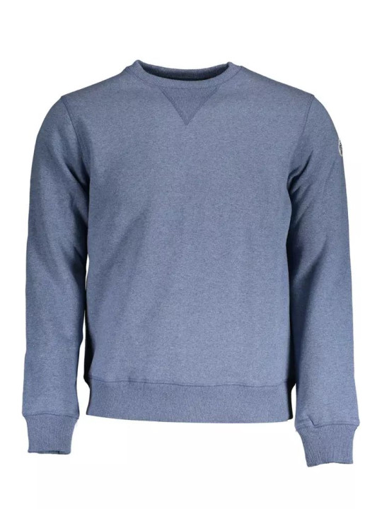Sweaters Elegant Blue Round Neck Sweatshirt 150,00 € 8300825499334 | Planet-Deluxe