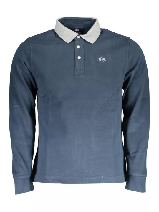 Polo Shirt Elegant Blue Long-Sleeved Polo 270,00 € 7613431373464 | Planet-Deluxe