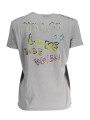 Tops & T-Shirts Chic Gray Printed Cotton Tee with Logo 120,00 € 8445110392409 | Planet-Deluxe