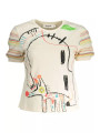 Tops & T-Shirts Chic Desigual Printed White Tee with Contrasting Accents 120,00 € 8445110392829 | Planet-Deluxe