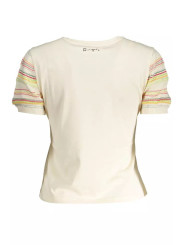 Tops & T-Shirts Chic Desigual Printed White Tee with Contrasting Accents 120,00 € 8445110392829 | Planet-Deluxe