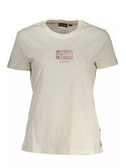 Tops & T-Shirts Chic White Logo Tee with Unique Print 130,00 € 196011776383 | Planet-Deluxe