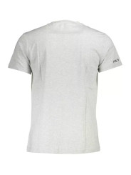 T-Shirts Elegant Gray Round Neck Tee with Iconic Logo 120,00 € 7613431469969 | Planet-Deluxe