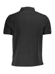 Polo Shirt Sleek Black Cotton Polo Shirt with Embroidery 170,00 € 7613431461567 | Planet-Deluxe