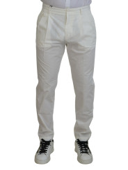 Jeans & Pants Elegant White Cotton Chino Pants 930,00 € 8057001441914 | Planet-Deluxe