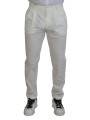 Jeans & Pants Elegant White Cotton Chino Pants 930,00 € 8057001441914 | Planet-Deluxe