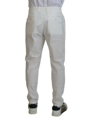 Jeans & Pants Elegant White Cotton Chino Pants 930,00 € 8057001441914 | Planet-Deluxe