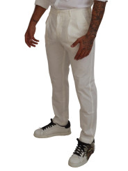 Jeans & Pants Elegant White Cotton Chino Pants 930,00 € 8057001441914 | Planet-Deluxe