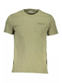 T-Shirts Chic Green Organic Cotton Tee with Embroidery 100,00 € 7618483567083 | Planet-Deluxe