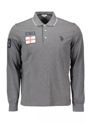 Polo Shirt Elegant Gray Long-Sleeved Polo for Men 200,00 € 606326189070 | Planet-Deluxe