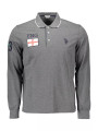 Polo Shirt Elegant Gray Long-Sleeved Polo for Men 200,00 € 606326189070 | Planet-Deluxe