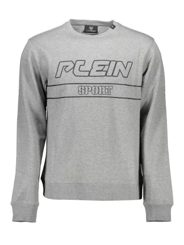 Sweaters Sleek Gray Long-Sleeve Sweatshirt with Logo 550,00 € 8059024009621 | Planet-Deluxe
