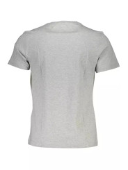 T-Shirts Elegant Gray Cotton Tee with Signature Print 150,00 € 7613431459489 | Planet-Deluxe