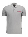 Polo Shirt Sleek Gray Cotton Polo with Signature Print 150,00 € 192825832475 | Planet-Deluxe