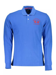 Polo Shirt Elegant Blue Long-Sleeved Polo for the Modern Man 290,00 € 7613314476459 | Planet-Deluxe